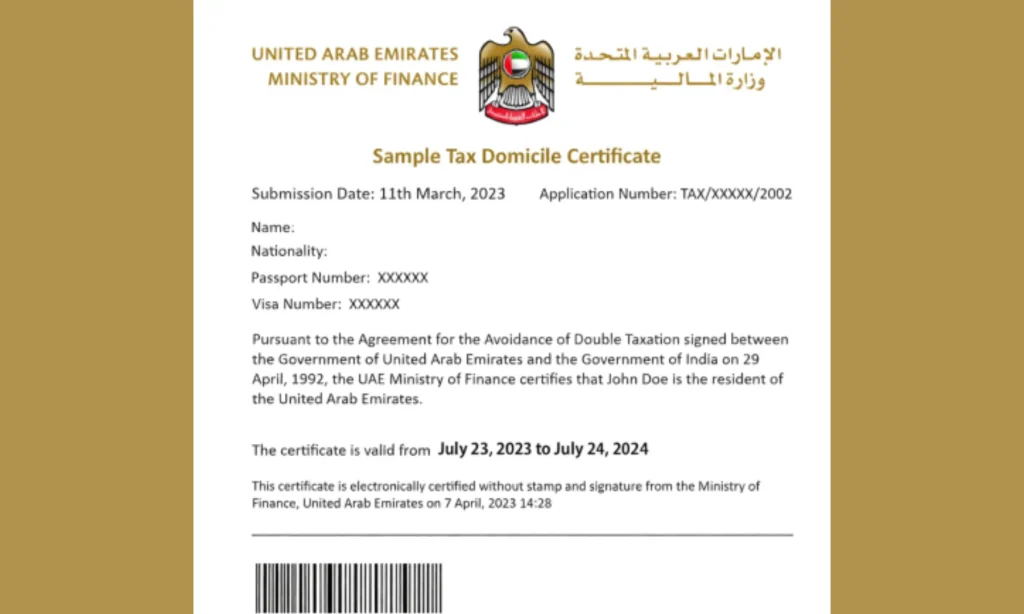 Tax Residency Certificate in the UAE