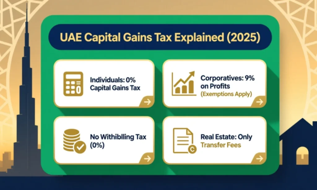 uae capital gain tex explaination